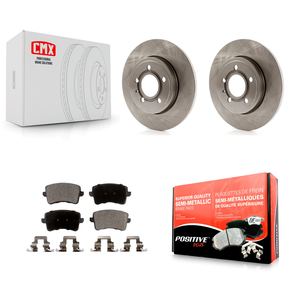 Rear Disc Brake Rotors And Semi-Metallic Pads Kit For 2009 Audi A4 Quattro Sedan Wagon With 288mm Diameter Rotor K8F-103537