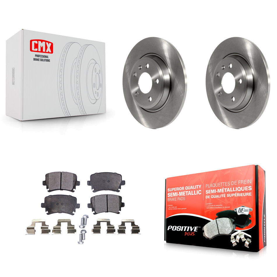 Rear Disc Brake Rotors And Semi-Metallic Pads Kit For 2009 Audi A4 Quattro Convertible With 300mm Diameter Rotor K8F-103538