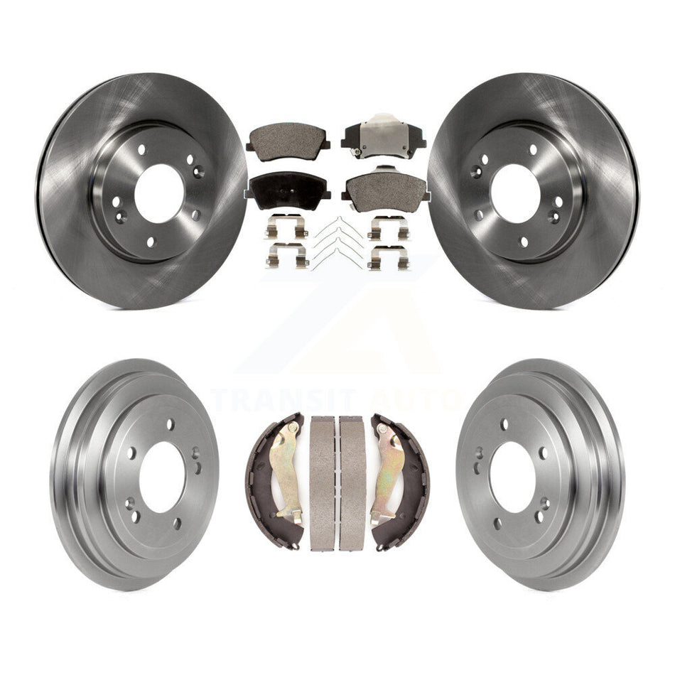 Front Rear Disc Brake Rotors Semi-Metallic Pads And Drum Kit For Hyundai Elantra K8F-103551