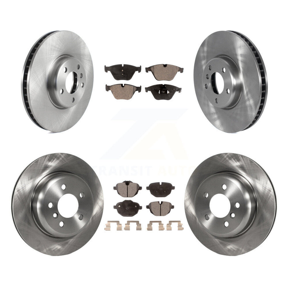 Front Rear Disc Brake Rotors And Semi-Metallic Pads Kit (6Pc) For 2011-2013 BMW 535i With 330mm Diameter Rotor K8F-103553
