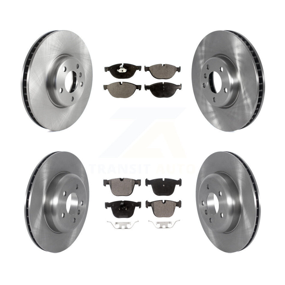 Front Rear Disc Brake Rotors And Semi-Metallic Pads Kit (6Pc) For BMW 740Li 740i 535i GT xDrive ActiveHybrid 7 K8F-103555