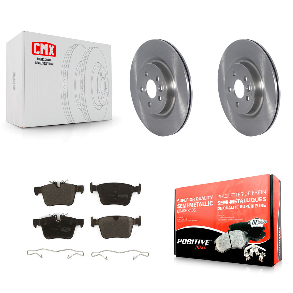 Rear Disc Brake Rotors And Semi-Metallic Pads Kit For Land Rover Jaguar F-Pace Range Velar Discovery Sport K8F-103594