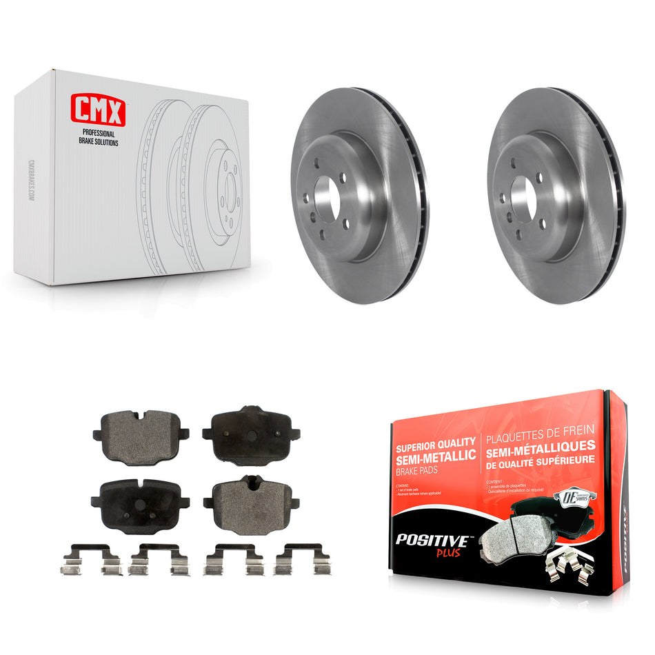 Rear Disc Brake Rotors And Semi-Metallic Pads Kit For BMW 535i 550i xDrive 650i 640i Gran Coupe Alpina B6 K8F-103598