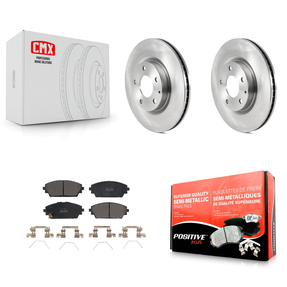 Front Disc Brake Rotors And Semi-Metallic Pads Kit For Mazda 3 K8F-103600