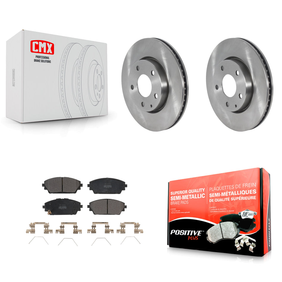 Front Disc Brake Rotors And Semi-Metallic Pads Kit For Mazda 3 K8F-103601