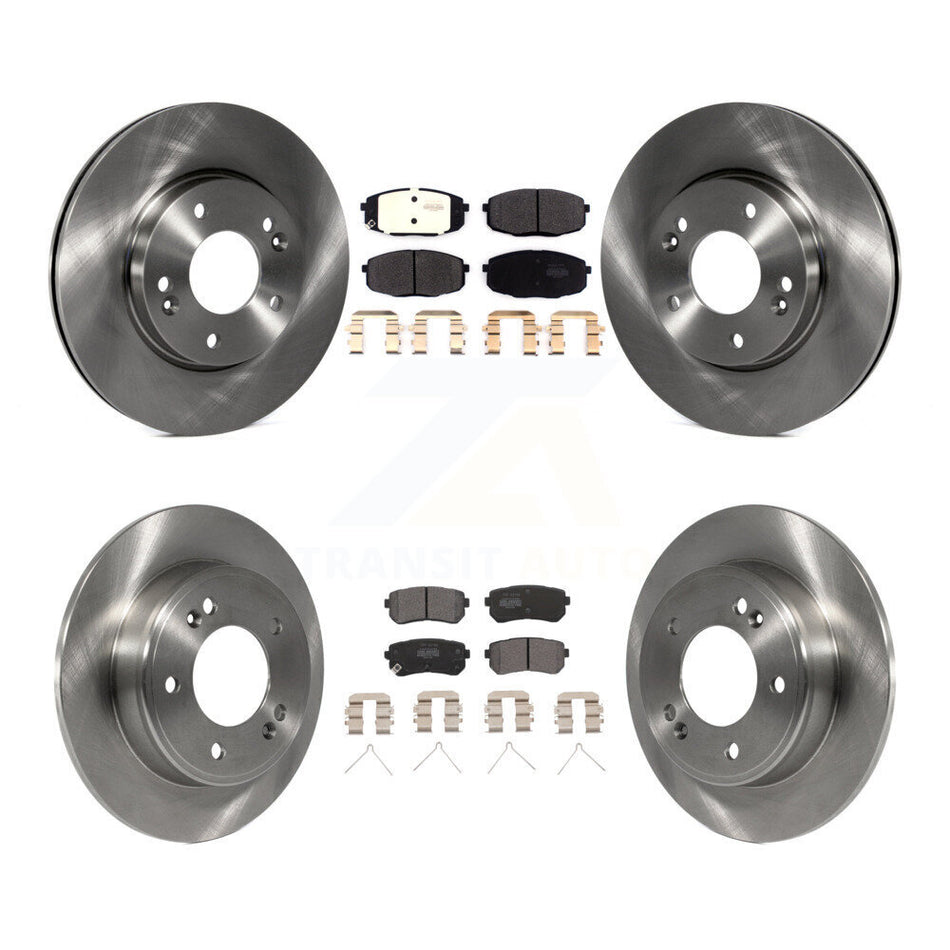 Front Rear Disc Brake Rotors And Semi-Metallic Pads Kit For Hyundai Kona Kia Seltos K8F-103602