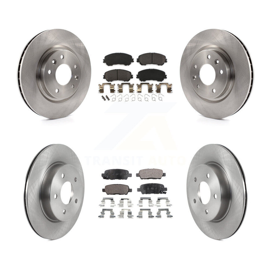 Front Rear Disc Brake Rotors And Semi-Metallic Pads Kit For 2019-2019 Nissan Rogue Sport Qashqai With Manual Parking SL K8F-103615