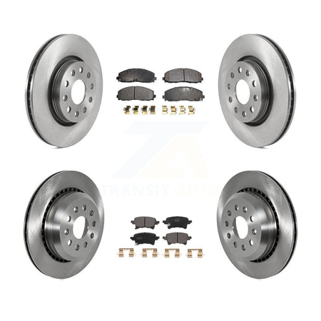 Front Rear Disc Brake Rotors And Semi-Metallic Pads Kit For 2020-2023 Jeep Gladiator K8F-103617