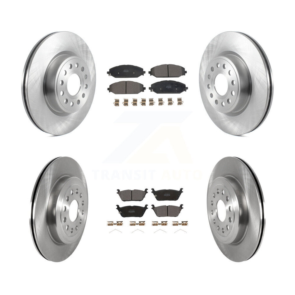Front Rear Disc Brake Rotors And Semi-Metallic Pads Kit For Ram 1500 K8F-103619
