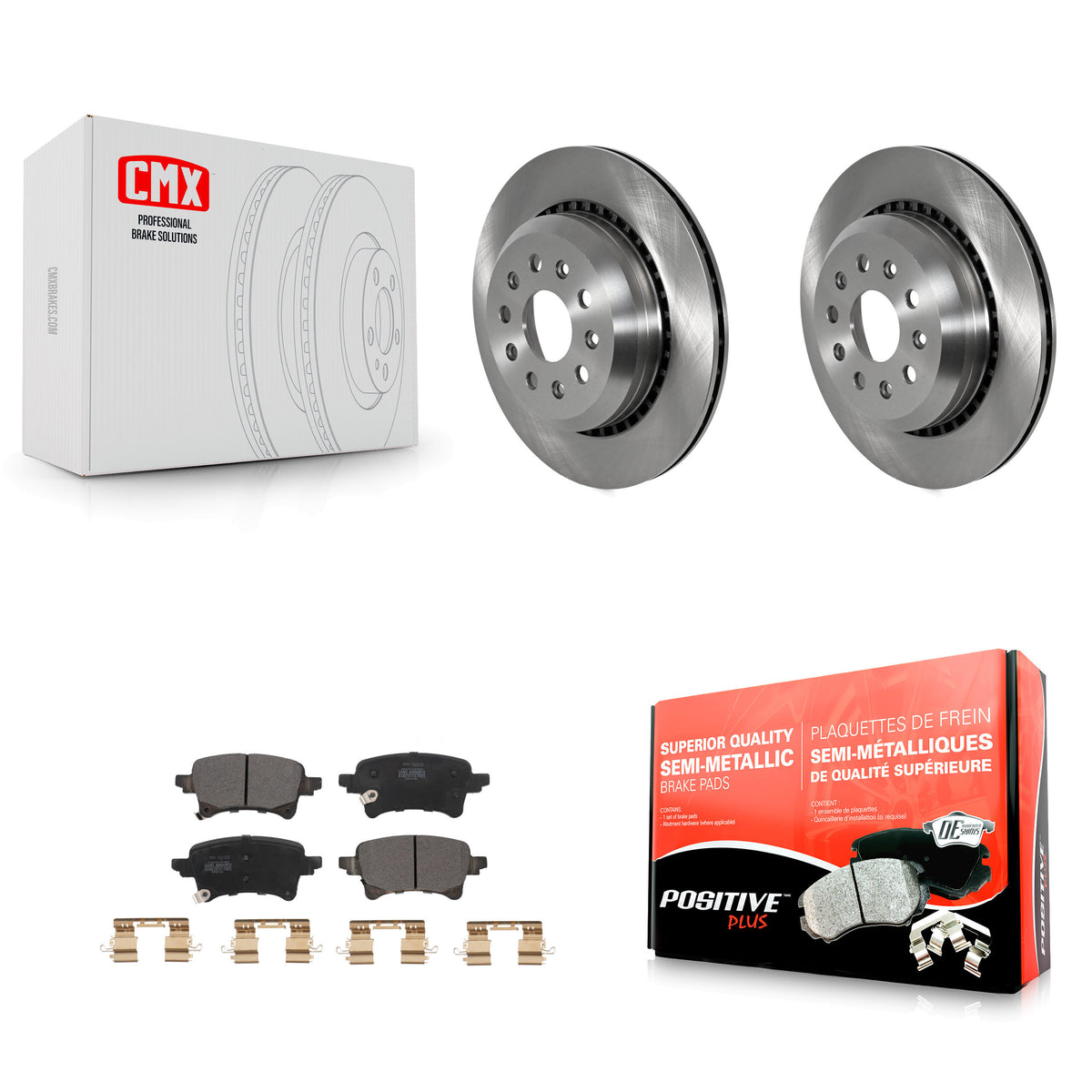 Rear Disc Brake Rotors And Semi-Metallic Pads Kit For Jeep Wrangler Gladiator K8F-103620