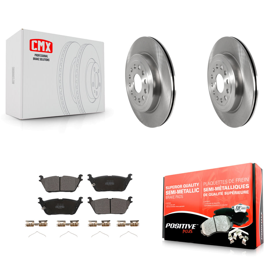 Rear Disc Brake Rotors And Semi-Metallic Pads Kit For Ram 1500 K8F-103625