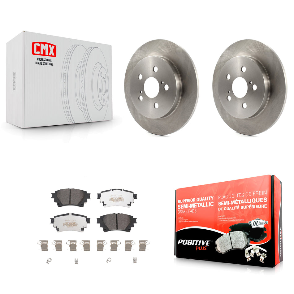 Rear Disc Brake Rotors And Semi-Metallic Pads Kit For 2019 Toyota Corolla 1.8L With Electric Parking K8F-103633