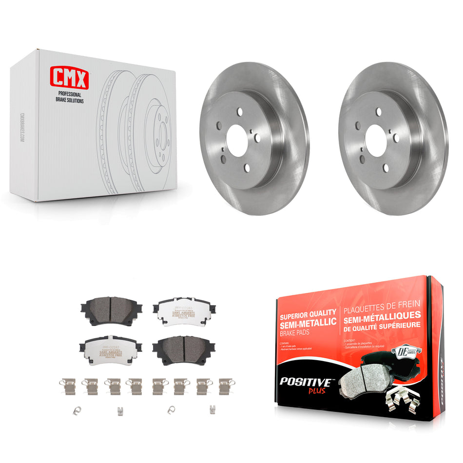 Rear Disc Brake Rotors And Semi-Metallic Pads Kit For Toyota Corolla With Electric Parking K8F-103634