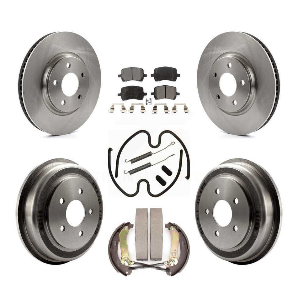Front Rear Disc Brake Rotors Semi-Metallic Pads And Drum Kit (7Pc) For Chevrolet Malibu K8F-103638