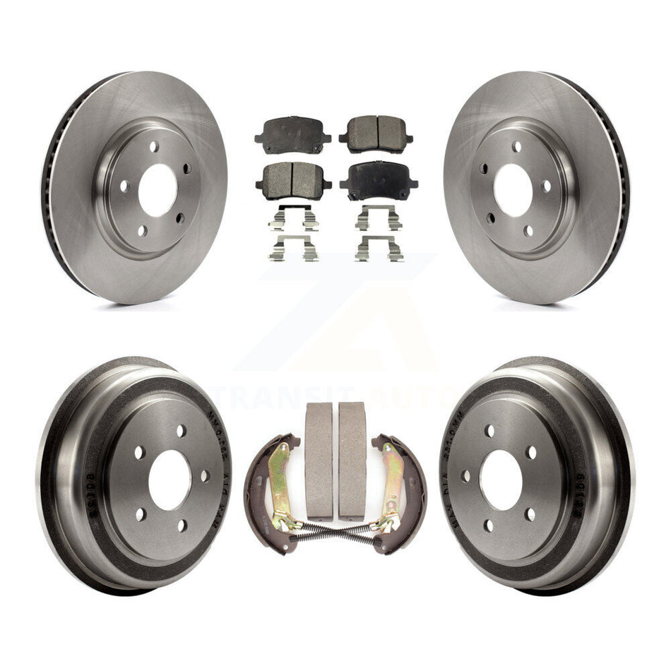 Front Rear Disc Brake Rotors Semi-Metallic Pads And Drum Kit For Chevrolet Malibu K8F-103642