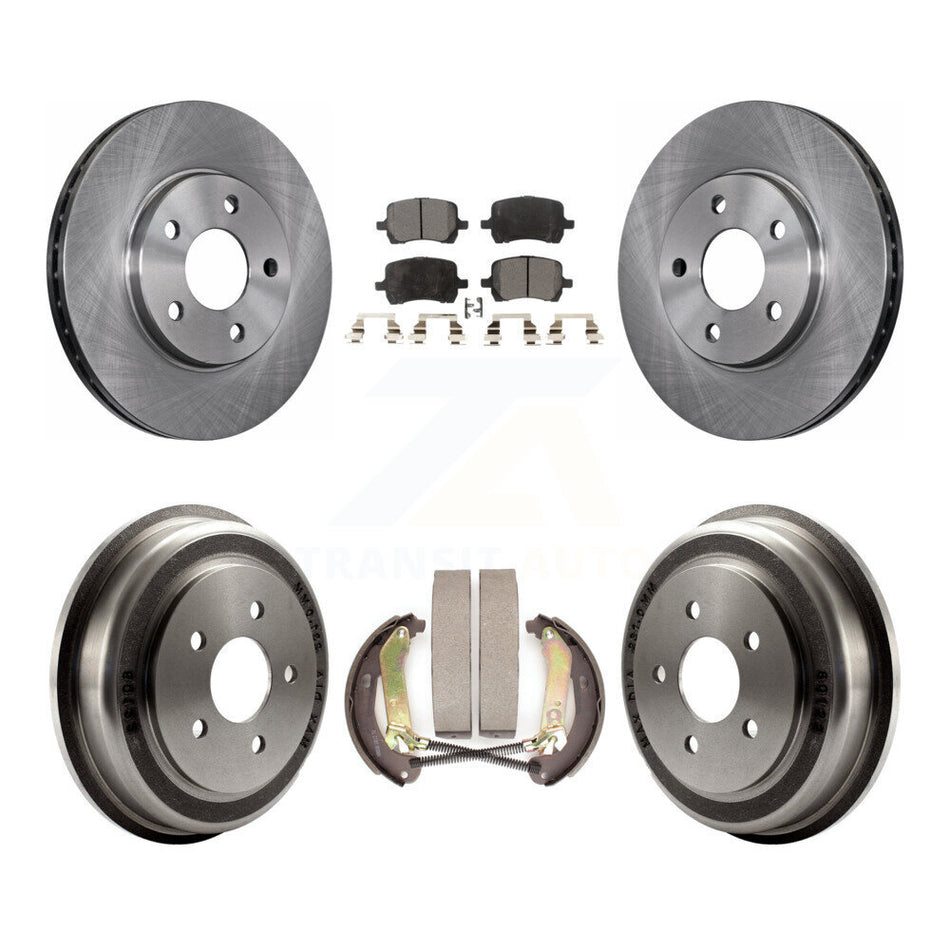 Front Rear Disc Brake Rotors Semi-Metallic Pads And Drum Kit For Chevrolet Malibu K8F-103645