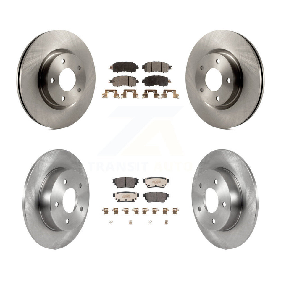 Front Rear Disc Brake Rotors And Semi-Metallic Pads Kit For Nissan Altima K8F-103662