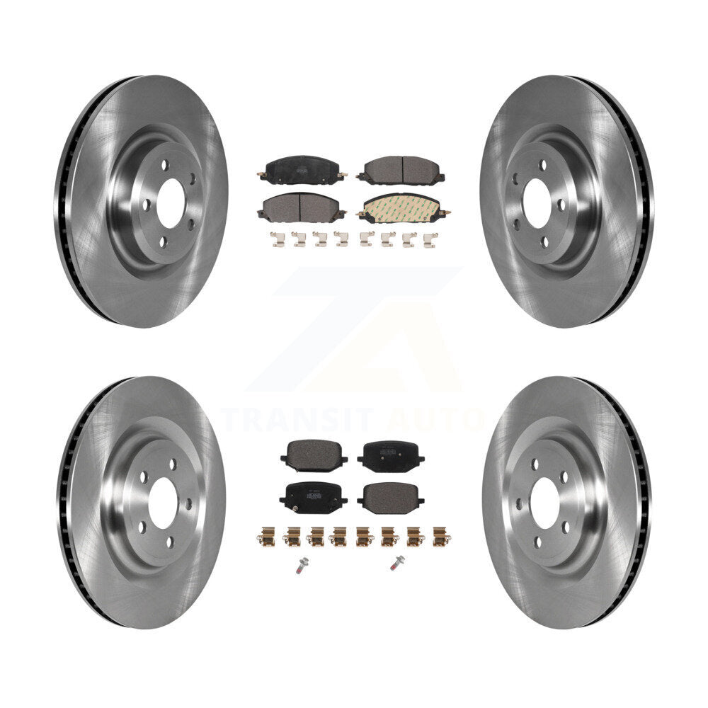 Front Rear Brake Rotors Semi-Metallic Pad Kit For Lincoln Aviator Ford Police Interceptor K8F-103664