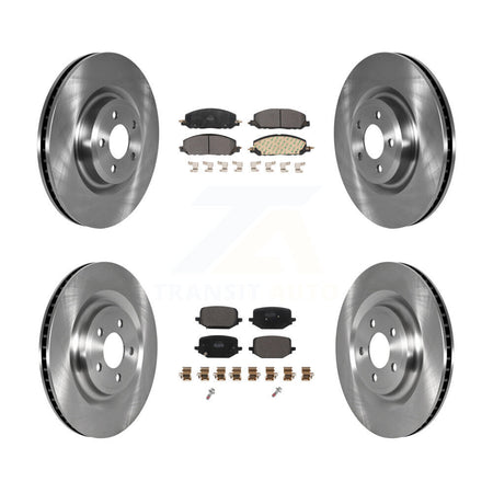 Front Rear Brake Rotors Semi-Metallic Pad Kit For Lincoln Aviator Ford Police Interceptor K8F-103664