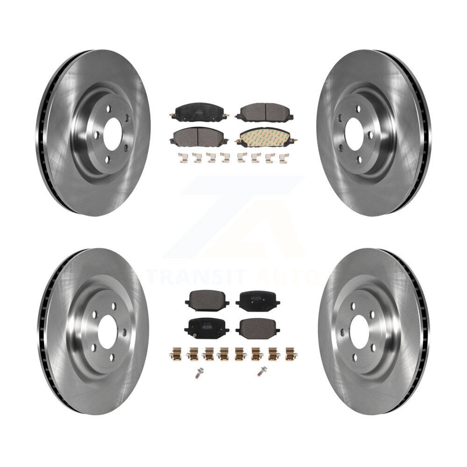 Front Rear Brake Rotors Semi-Metallic Pad Kit For Lincoln Aviator Ford Police Interceptor K8F-103664