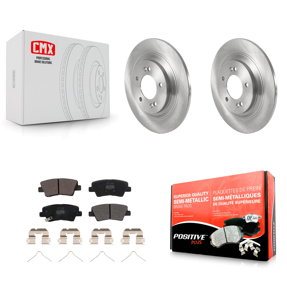 Rear Disc Brake Rotor & Semi-Metallic Pad Kit For Kia Cadenza With Electric Parking K8F-103675