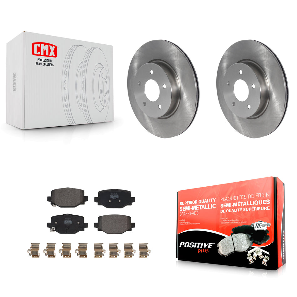 Rear Disc Brake Rotors And Semi-Metallic Pads Kit For INFINITI QX50 QX55 K8F-103676