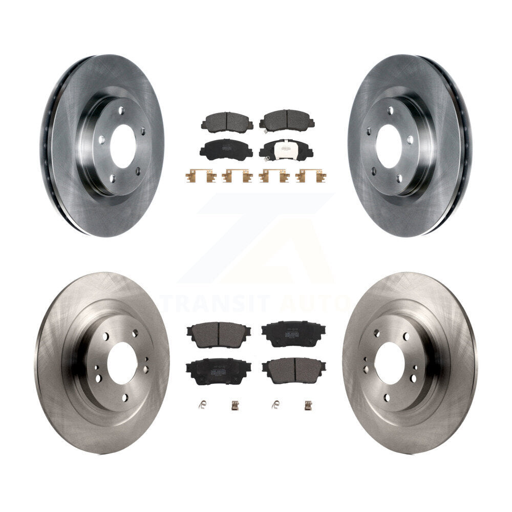 Front Rear Disc Brake Rotors And Semi-Metallic Pads Kit For Mitsubishi Eclipse Cross K8F-103678