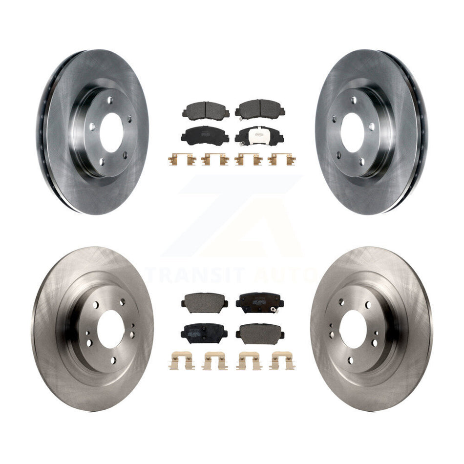 Front Rear Disc Brake Rotors And Semi-Metallic Pads Kit For Mitsubishi Eclipse Cross K8F-103679
