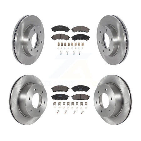 Front Rear Disc Brake Rotors And Semi-Metallic Pads Kit For 2019-2023 Ford Ranger K8F-103691
