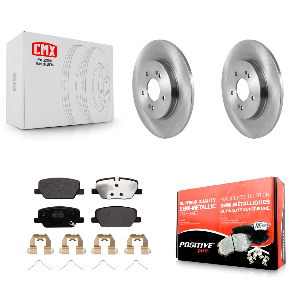 Rear Disc Brake Rotors And Semi-Metallic Pads Kit For Hyundai Santa Fe Kia Telluride Palisade K8F-103699