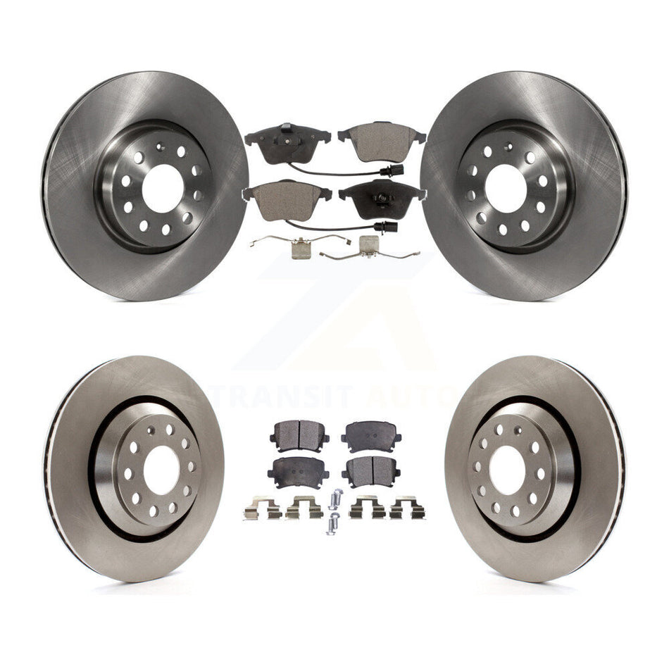 Front Rear Disc Brake Rotors And Semi-Metallic Pads Kit For Volkswagen CC K8F-103721
