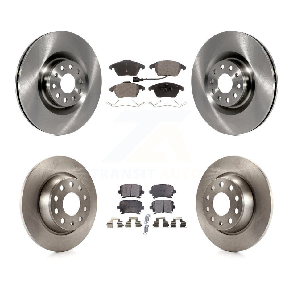 Front Rear Disc Brake Rotors And Semi-Metallic Pads Kit For Volkswagen CC K8F-103722