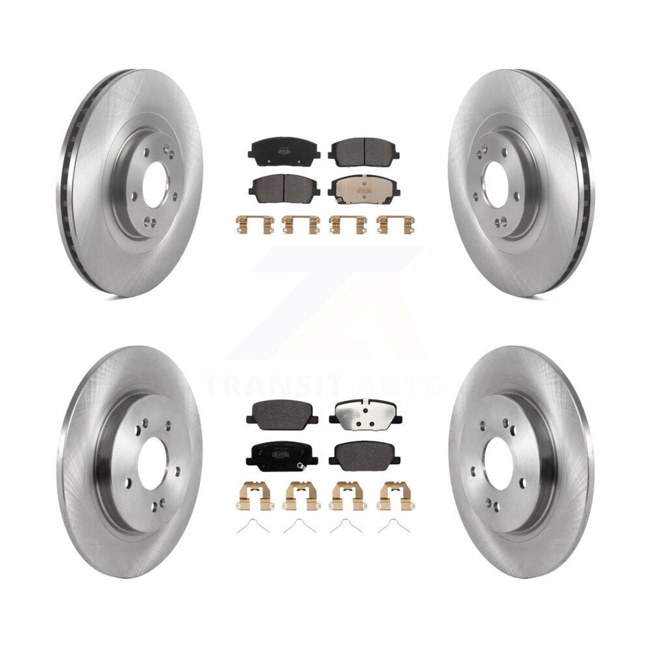 Front Rear Disc Brake Rotors And Semi-Metallic Pad Kit For Hyundai Palisade Kia Telluride K8F-103723