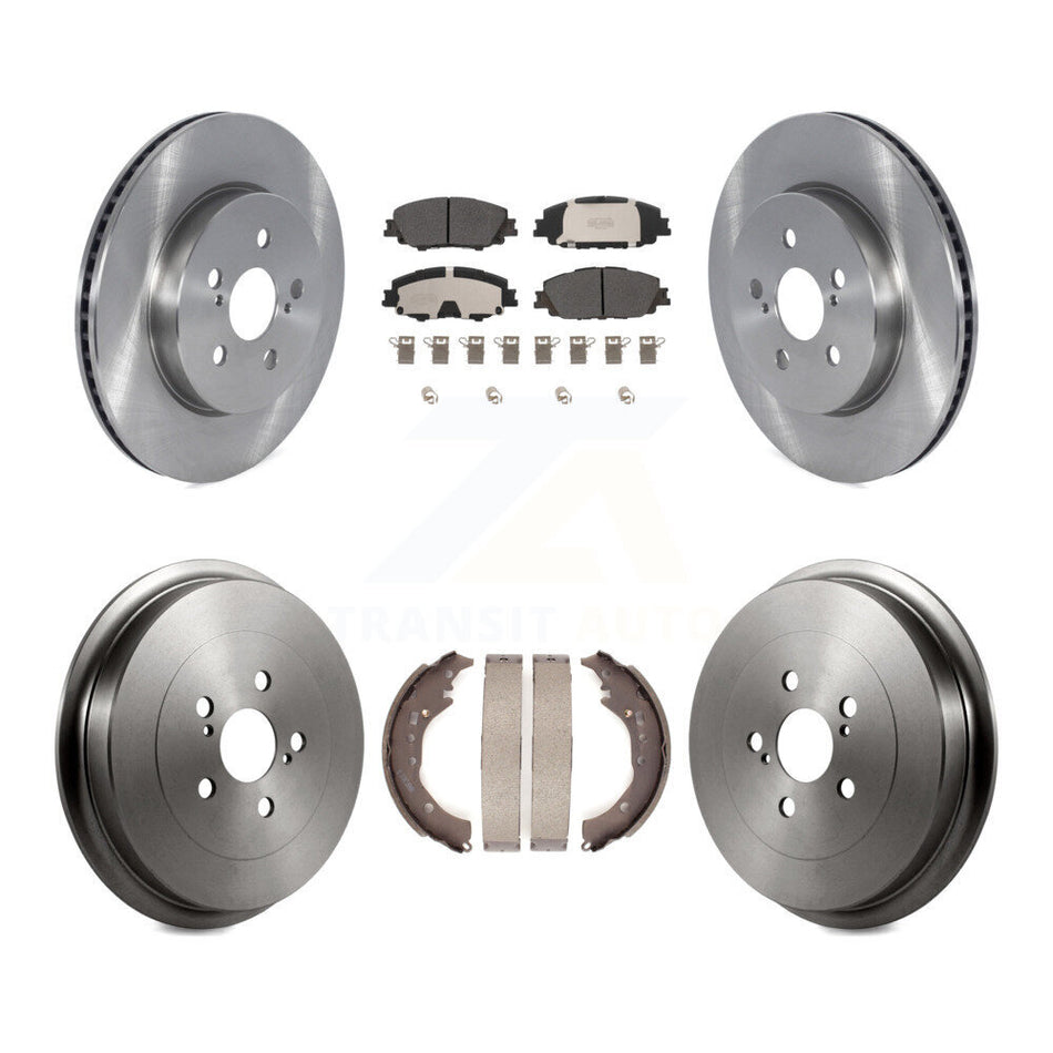 Front Rear Disc Brake Rotors Semi-Metallic Pads And Drum Kit For 2019 Toyota Corolla 2.0L K8F-103730