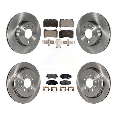 Front Rear Disc Brake Rotors And Semi-Metallic Pads Kit For 2019 Cadillac ATS Base K8F-103753