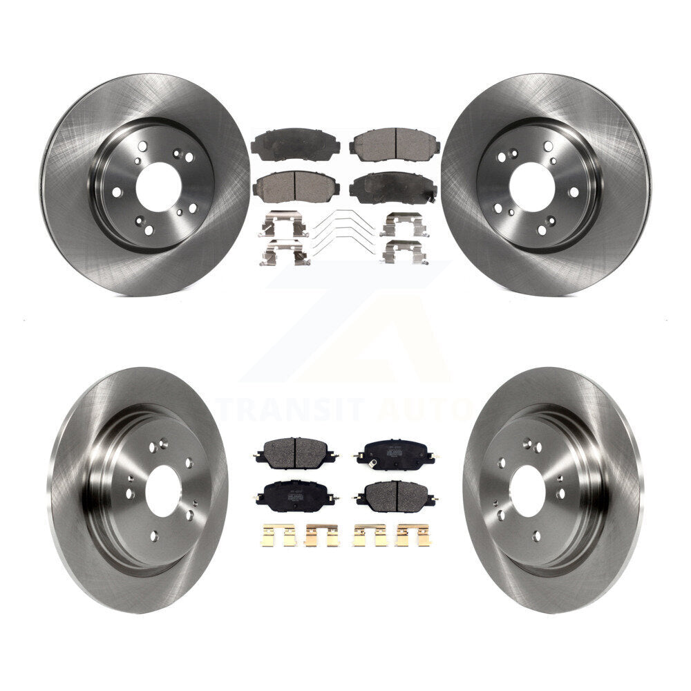Front Rear Disc Brake Rotors And Semi-Metallic Pads Kit For Honda CR-V K8F-103756