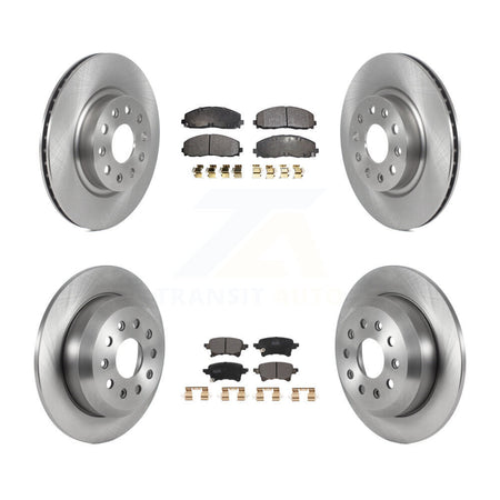 Front Rear Disc Brake Rotors And Semi-Metallic Pads Kit For Jeep Wrangler K8F-103757