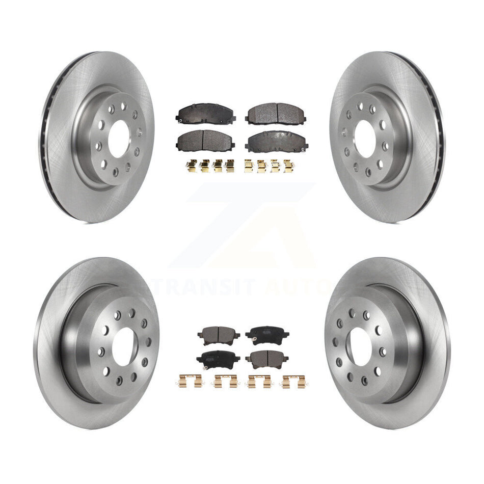 Front Rear Disc Brake Rotors And Semi-Metallic Pads Kit For Jeep Wrangler K8F-103757