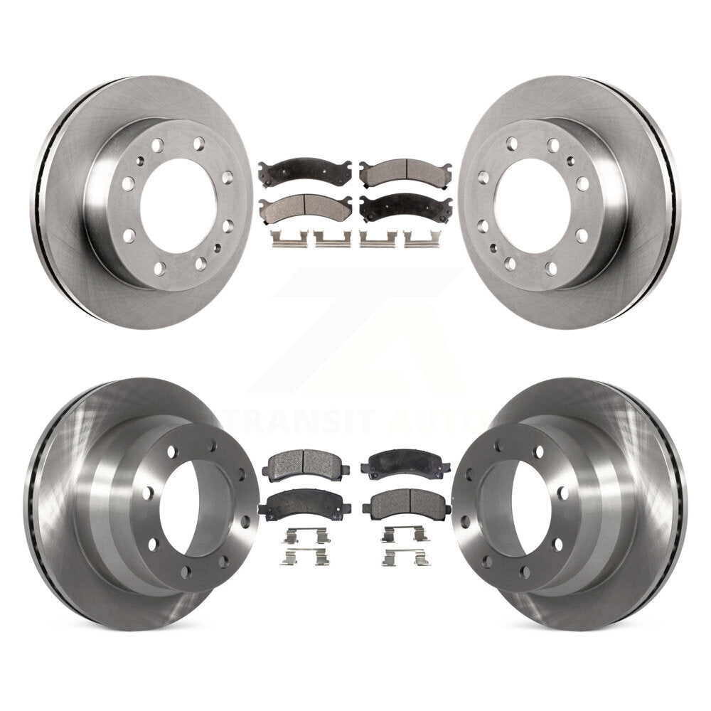 Front Rear Disc Brake Rotors And Semi-Metallic Pads Kit For Chevrolet Express 4500 K8F-103758