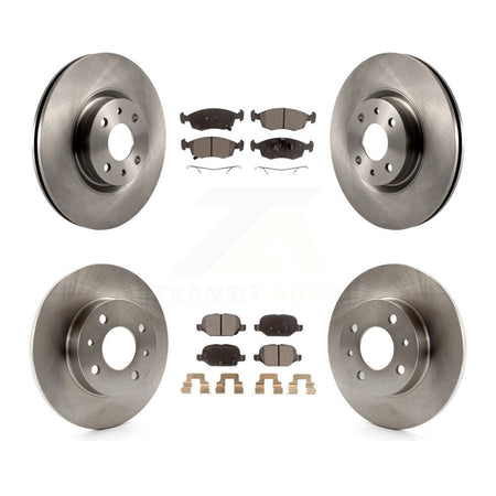 Front Rear Disc Brake Rotors And Semi-Metallic Pads Kit For Fiat 500 K8F-103760