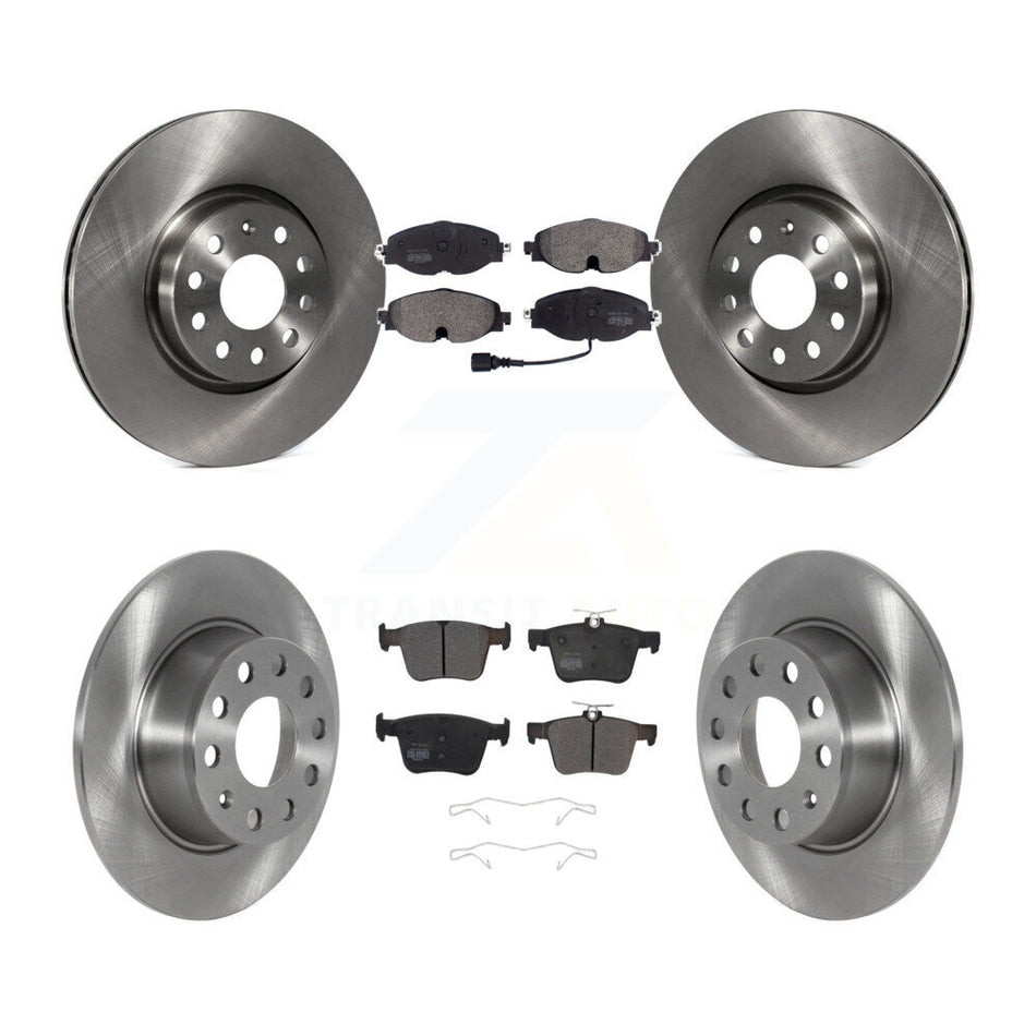 Front Rear Disc Brake Rotors And Semi-Metallic Pads Kit For 2022-2023 Volkswagen Taos FWD K8F-103769