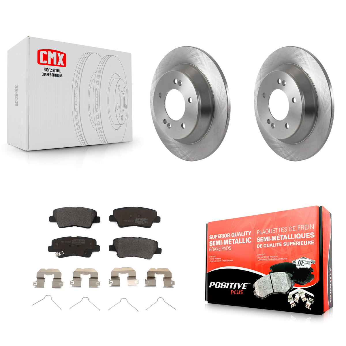Rear Disc Brake Rotors And Semi-Metallic Pads Kit For 2020-2022 Kia Soul 1.6L K8F-103774