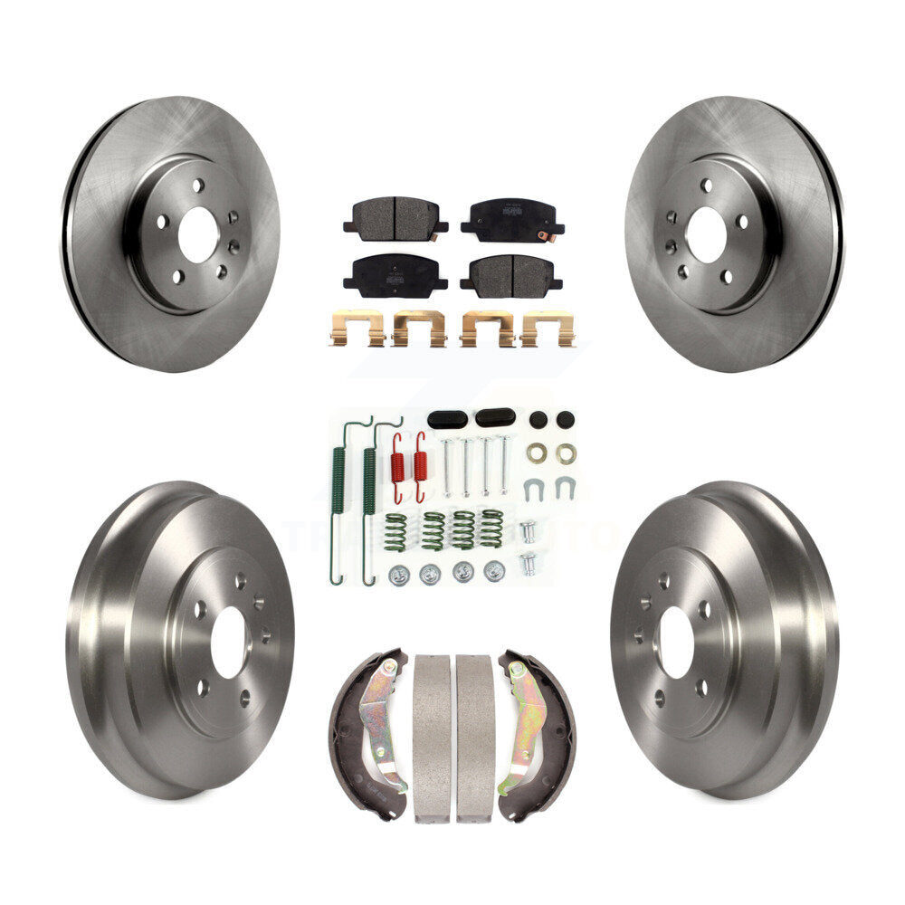 Front Rear Disc Brake Rotors Semi-Metallic Pads And Drum Kit (7Pc) For Chevrolet Trax K8F-103780