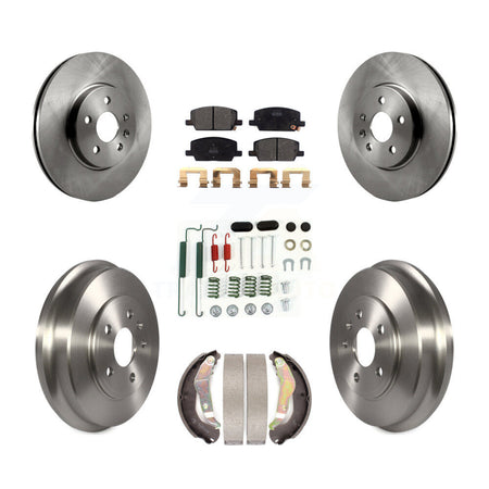 Front Rear Disc Brake Rotors Semi-Metallic Pads And Drum Kit (7Pc) For Chevrolet Trax K8F-103780
