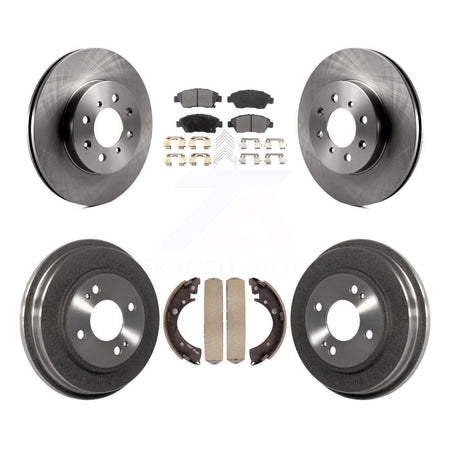 Front Rear Disc Brake Rotors Semi-Metallic Pad Drum Kit For Honda Civic With 4 Lug Wheels K8F-103784