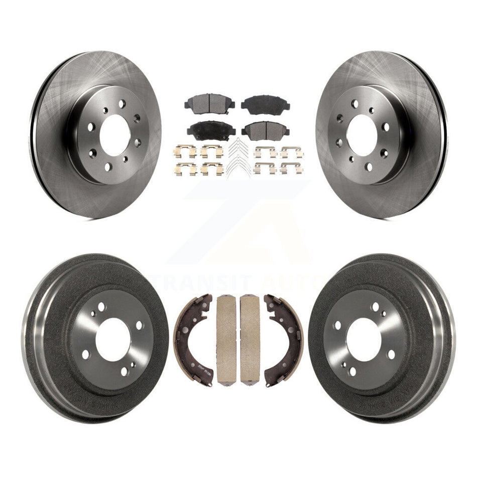 Front Rear Disc Brake Rotors Semi-Metallic Pad Drum Kit For Honda Civic With 4 Lug Wheels K8F-103784