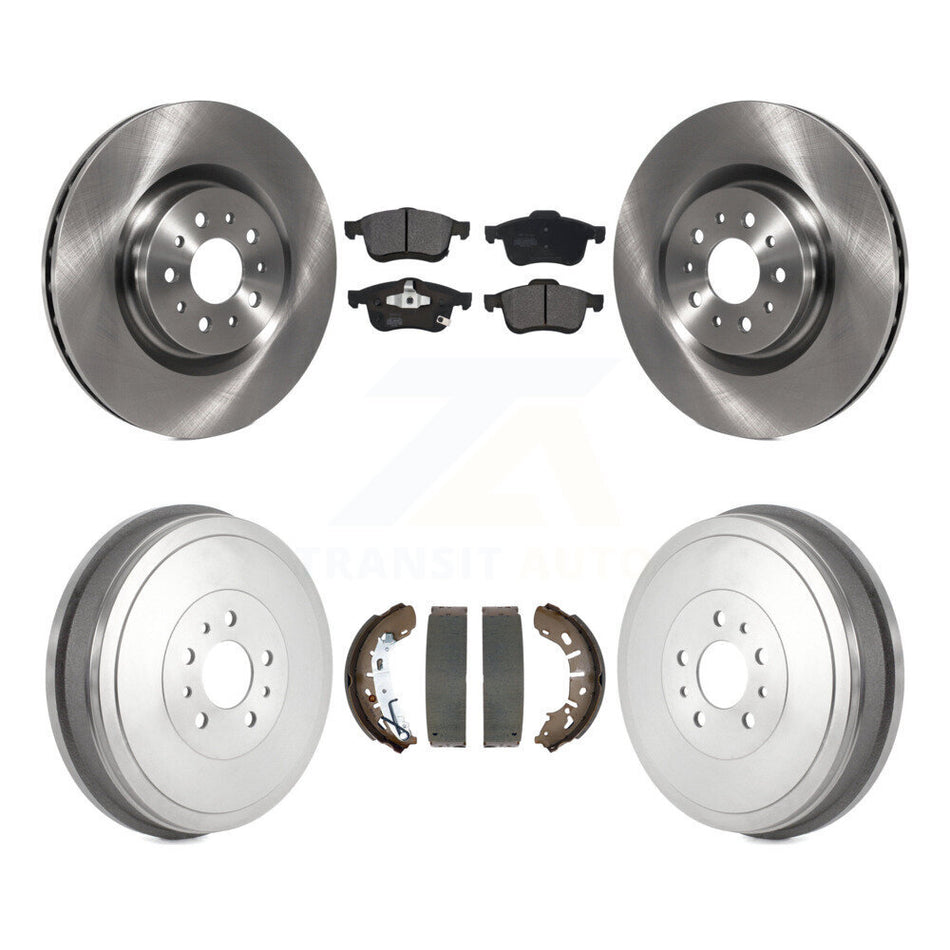 Front Rear Disc Brake Rotor Semi-Metallic Pad & Drum Kit For 2015-2021 Ram ProMaster City K8F-103787