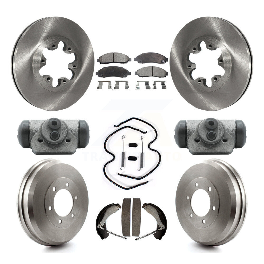 Front Rear Brake Rotor Semi-Metallic Pad Drum Kit (9Pc) For Chevrolet Colorado GMC Canyon K8F-103795