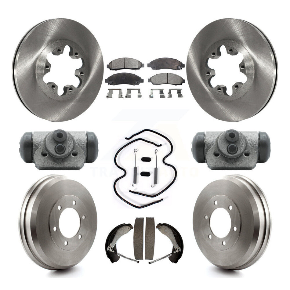 Front Rear Brake Rotor Semi-Metallic Pad Drum Kit (9Pc) For Chevrolet Colorado GMC Canyon K8F-103795