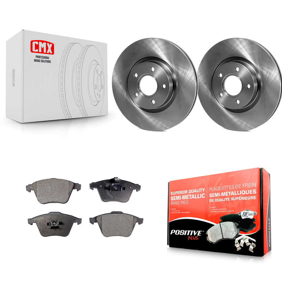 Front Disc Brake Rotors And Semi-Metallic Pads Kit For Volvo S40 K8F-103801
